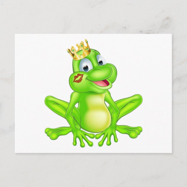 Cartoon Froschprinz Postkarte (Vorderseite)