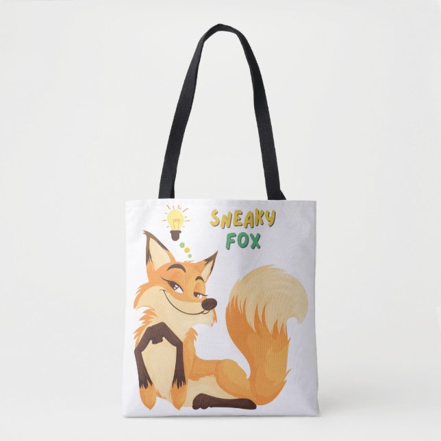 Cartoon Fuchs und ein langer buschiger Schwanz (Vorderseite)