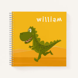 Cartoon Funny Dinosaur Jurassic Woodland Notizbuch