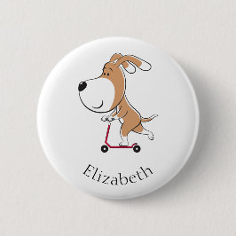 Cartoon Funny Doppy Puppy Kick Scooter Button