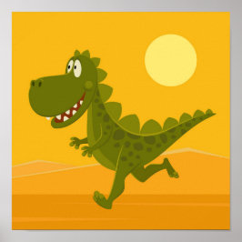 Cartoon Funny Niedlich Dinosaur Jurassic Poster