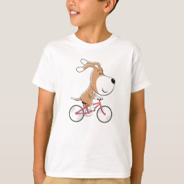 Cartoon Funny Niedlich Dog Welpe Bike Bicycle Boy T-Shirt