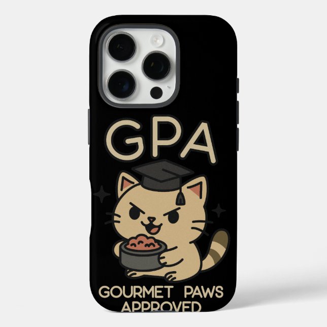 Cartoon Funny Scholar Cat Tunes Paws Case-Mate iPhone Hülle (Rückseite)