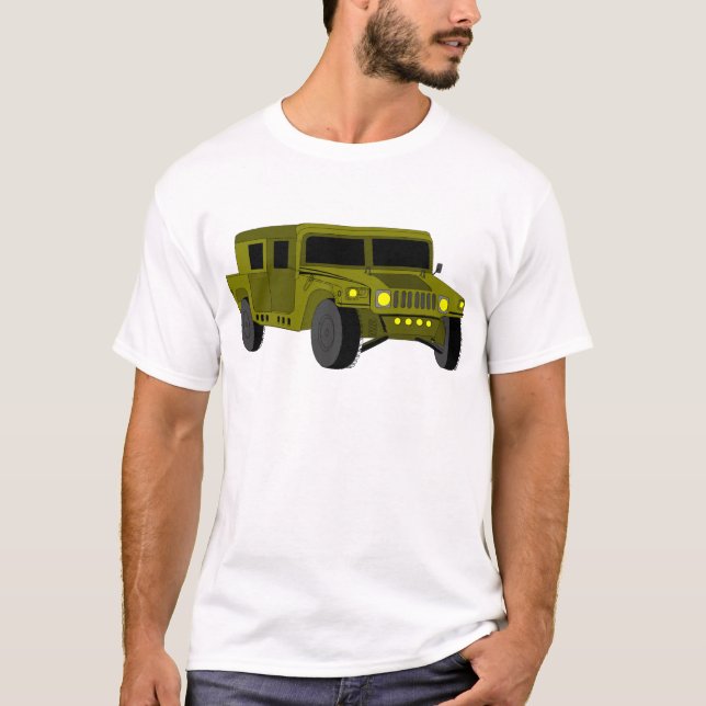 Cartoon für Armeetruck Zeichnend T-Shirt (Vorderseite)