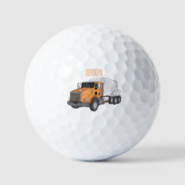 Cartoon für Betonmischer Golfball (Vorderseite)