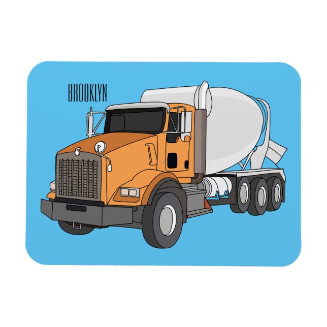 Cartoon für Betonmischer Magnet (Horizontal)