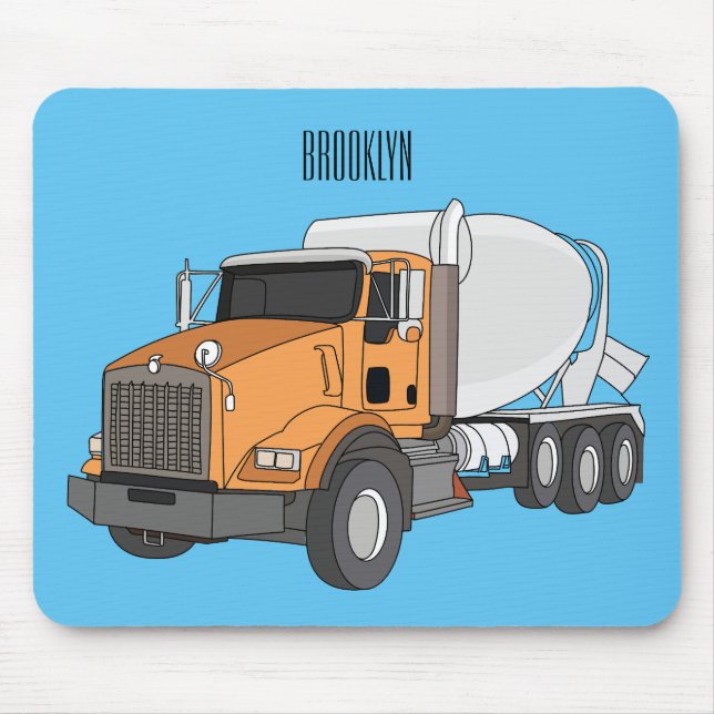 Cartoon für Betonmischer Mousepad (Vorne)