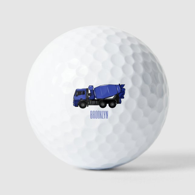 Cartoon für Betonmischfahrzeuge Golfball (Vorderseite)