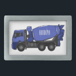 Cartoon für Betonmischfahrzeuge Rechteckige Gürtelschnalle<br><div class="desc">Cartoon für Betonmischfahrzeuge</div>