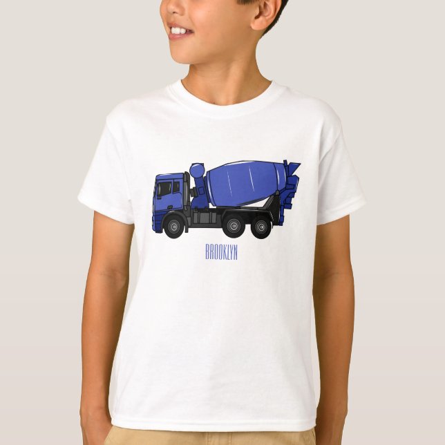 Cartoon für Betonmischfahrzeuge T-Shirt (Vorderseite)
