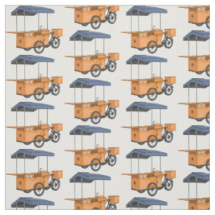 Cartoon für Bike-Food-Karren Stoff