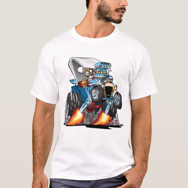 Cartoon für den benutzerdefinierten T-Eimer-Roadst T-Shirt (Vorderseite)