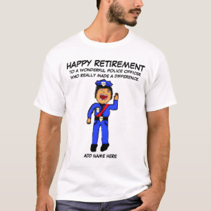Cartoon für die Einziehung von Polizeibeamten T-Shirt