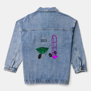 Cartoon für die Schubkarre und den Handwagen Jeansjacke
