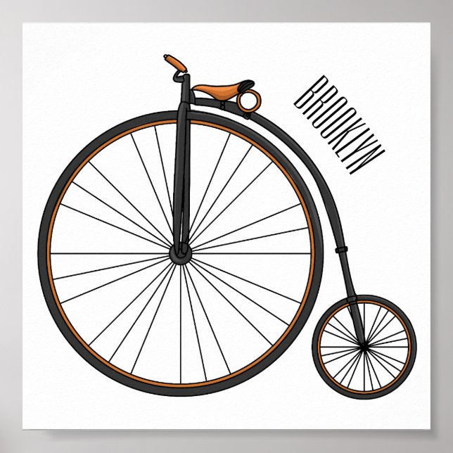 Cartoon für Fahrräder Poster (Vorne)