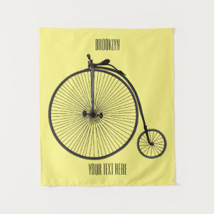 Cartoon für Fahrräder Wandteppich