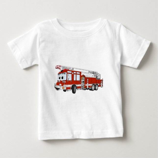 Cartoon für Haken- und Ladenfeuer Baby T-shirt (Vorderseite)