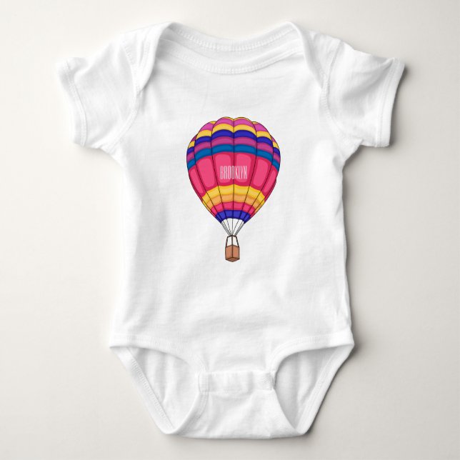 Cartoon für Heißluftballon Baby Strampler (Vorderseite)