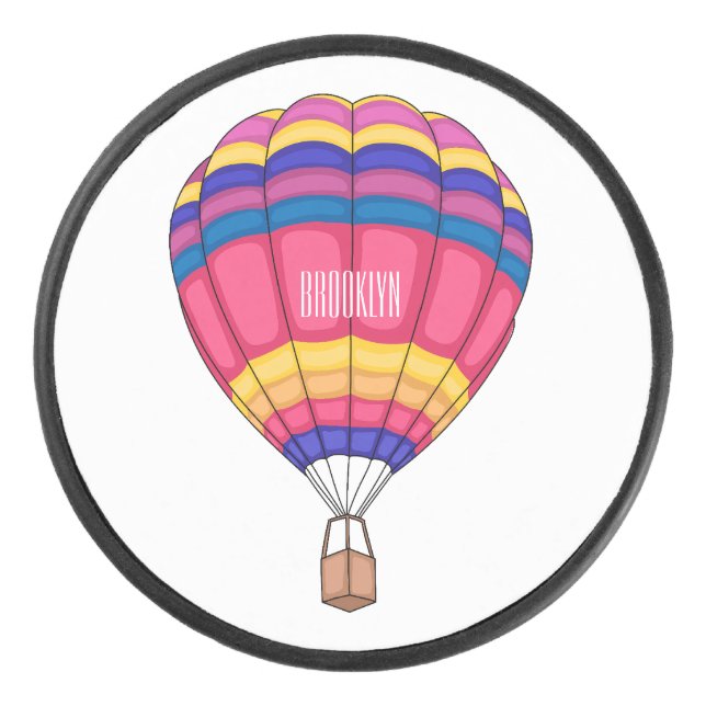 Cartoon für Heißluftballon Eishockey Puck (Vorderseite)