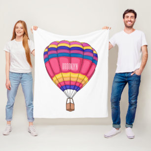 Cartoon für Heißluftballon Fleecedecke