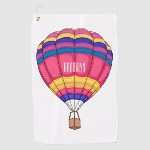 Cartoon für Heißluftballon Golfhandtuch