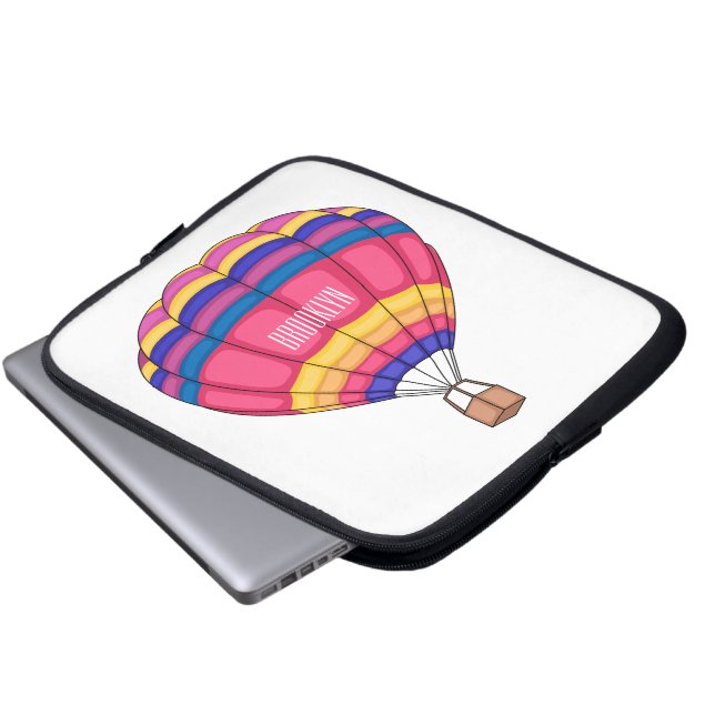 Cartoon für Heißluftballon Laptopschutzhülle (Vorne Knopf)