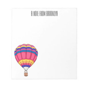 Cartoon für Heißluftballon Notizblock
