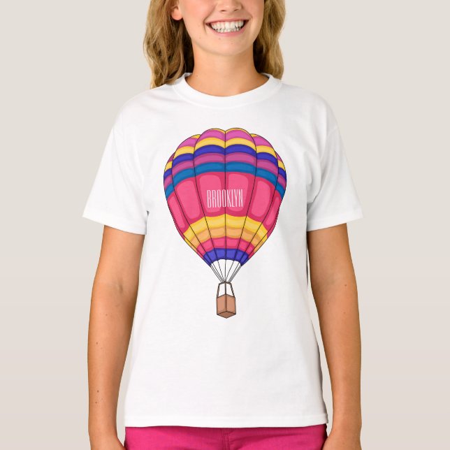 Cartoon für Heißluftballon T-Shirt (Vorderseite)