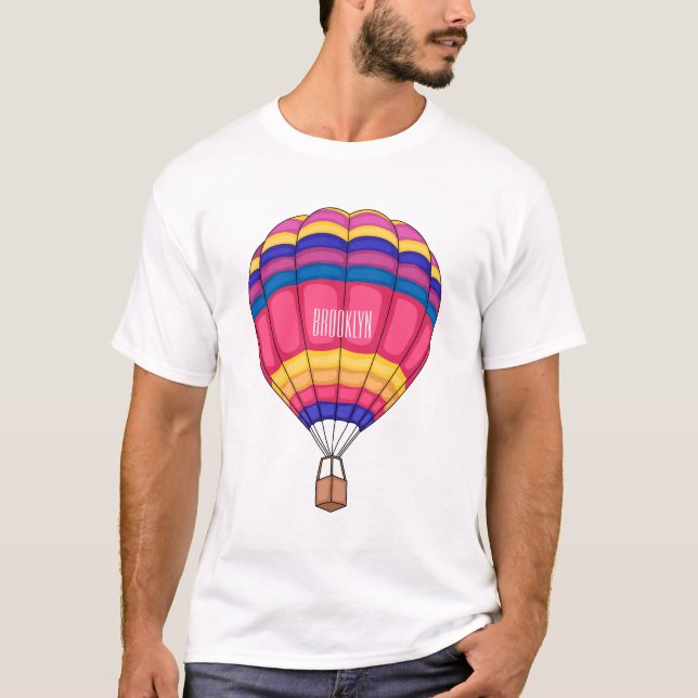 Cartoon für Heißluftballon T-Shirt (Vorderseite)