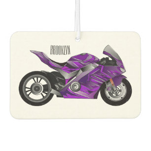 Cartoon für lila Motorräder Autolufterfrischer