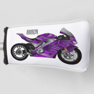 Cartoon für lila Motorräder Golf Headcover