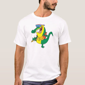 Cartoon für lustige Rock- und Rollkrokodile T-Shirt