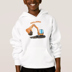 Cartoon für niedlich-orange-Bagger Hoodie