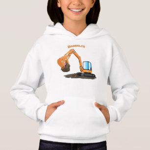 Cartoon für niedlich-orange-Bagger Hoodie