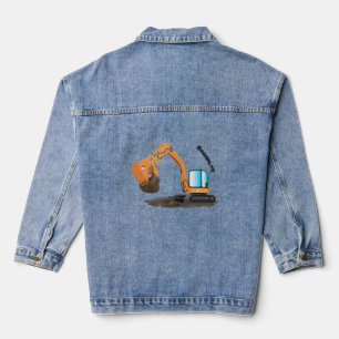 Cartoon für niedlich-orange-Bagger Jeansjacke