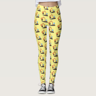 Cartoon für niedlich-orange-Bagger Leggings