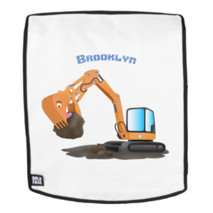 Cartoon für niedlich-orange-Bagger Rucksack
