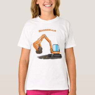 Cartoon für niedlich-orange-Bagger T-Shirt