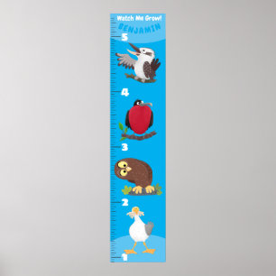 Cartoon für niedliche lustige Vögel Poster