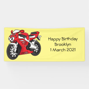 Cartoon für niedliche Motorräder Banner