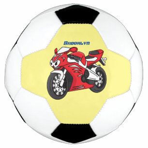 Cartoon für niedliche Motorräder Fußball