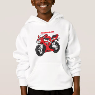 Cartoon für niedliche Motorräder Hoodie