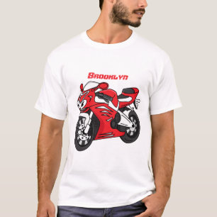 Cartoon für niedliche Motorräder T-Shirt