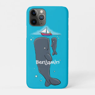 Cartoon für niedliche Wale und Segelboote Case-Mate iPhone Hülle