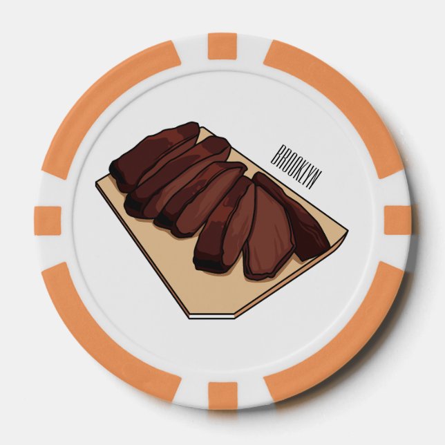 Cartoon für Rindenbrust Pokerchips (Vorderseite)