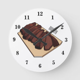 Cartoon für Rindenbrust Runde Wanduhr