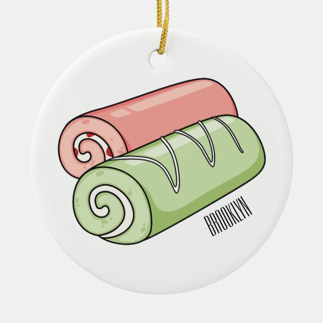 Cartoon für Rollen/Rollen Keramik Ornament (Vorne)