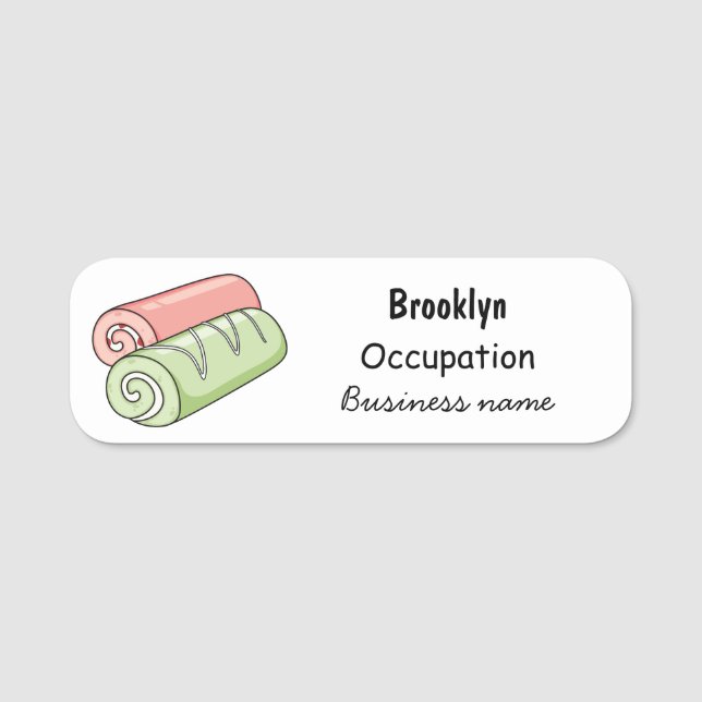 Cartoon für Rollen/Rollen Namensschild (Vorderseite)