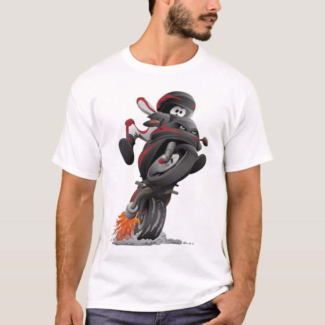 Cartoon für Sportbike T-Shirt (Vorderseite)