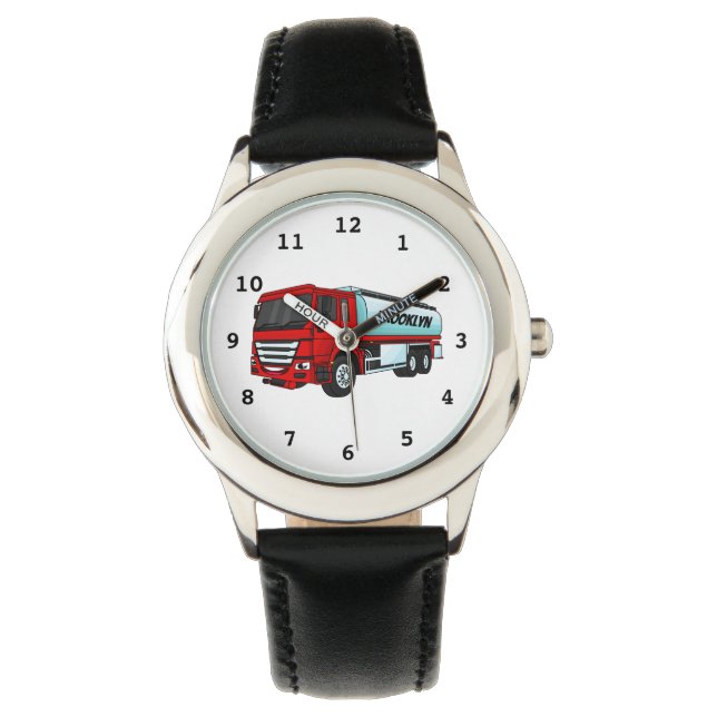 Cartoon für Tankwagen Armbanduhr (Vorderseite)